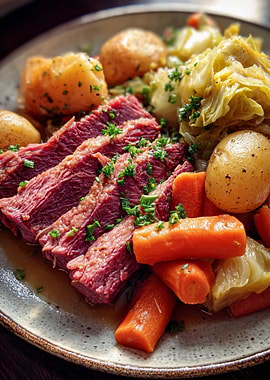 Corned Beef and Cabbage Dinner