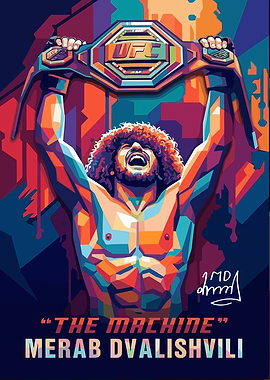 Merab Dvalishvili UFC Champion Pop Art