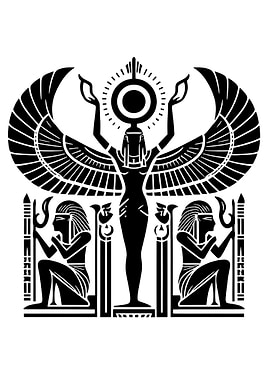 Egyptian Goddess Isis with Wings