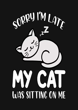 Funny Cat Sleeping Graphic