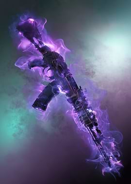 Mystical AK-47 with Purple Energy