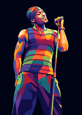 Colorful WPAP Portrait of a D'Angelo