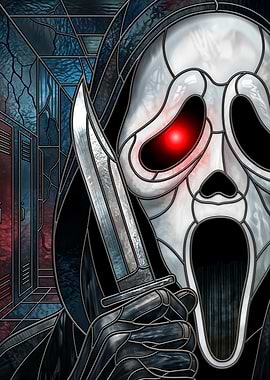 Ghostface Stained Glass Knife