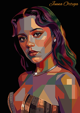 Jenna Ortega Pop Art Portrait
