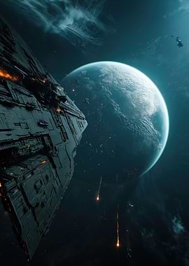 Epic Space Battle Over a Planet