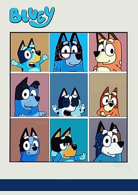 Bluey Characters Grid