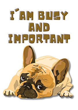 French Bulldog 'I'm Busy and Important'