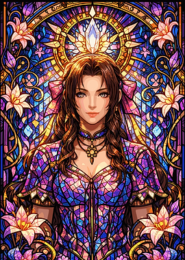 Stained Glass Aerith Gainsborough