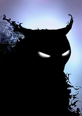 Shadow Demon with Glowing Eyes