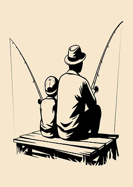 Father and Son Fishing