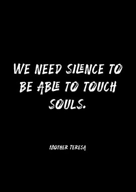 Mother Teresa Quote on Silence