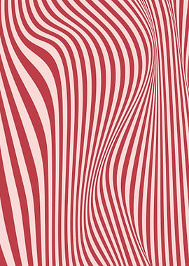 Wavy Red and Pink Stripes
