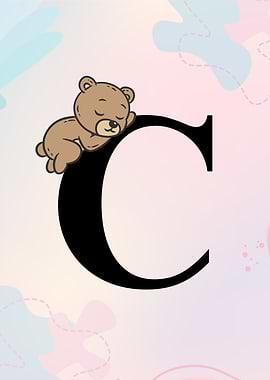 Letter C with Sleepy Bear