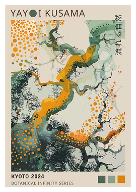 Yayoi Kusama Botanical Infinity Series Poster