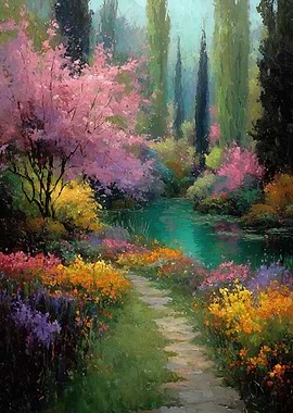 Enchanting Garden Path by the Water