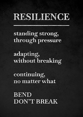 Resilience Definition Text Art