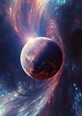 Planet in a Cosmic Vortex