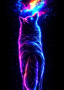 Cosmic Wolf Neon fur