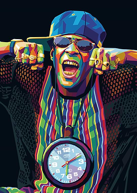 Flavor Flav Pop Art Portrait