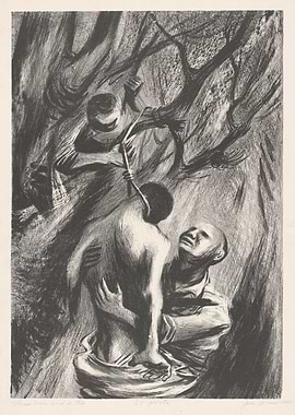 Three Figures in a Dark Forest
