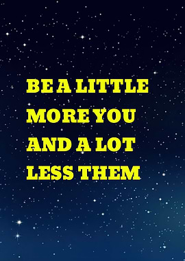 Inspirational Quote on Starry Night Background