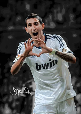 Football Player Angel Di Maria Heart Gesture