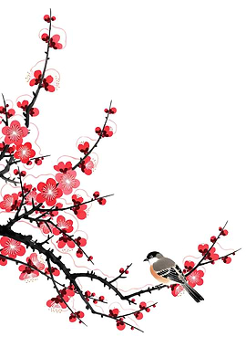 Bird on a Plum Blossom Branch