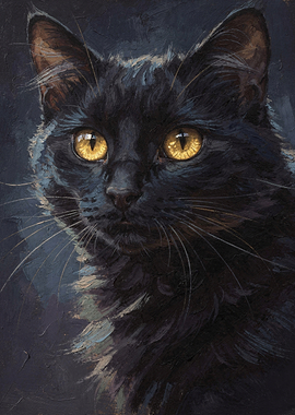 Black Cat Portrait