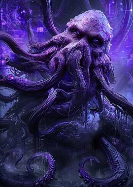 Cyberpunk Cthulhu Tentacle Monster