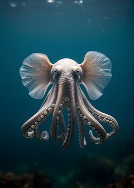 Elephant Octopus Underwater