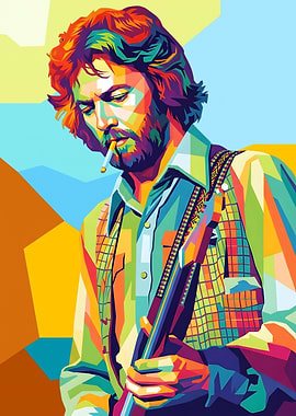 Eric Clapton Pop Art Portrait