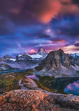 Majestic Mountain Landscape at Sunset