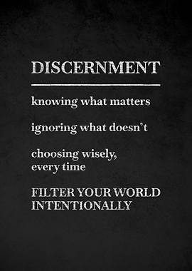 Discernment Text Art
