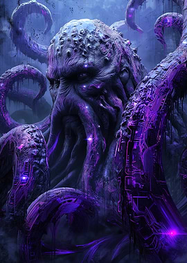 Cyberpunk Cthulhu Tentacle Monster