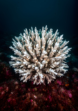 Bleached Coral on Ocean Floor