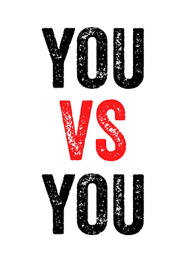 You vs You Text Art