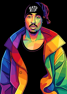 Tupac Shakur Pop Art Portrait