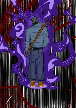 Mysterious Warrior with Sword