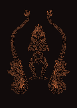 Balinese Dancer with Naga