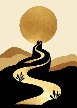 Golden Great Wall Landscape