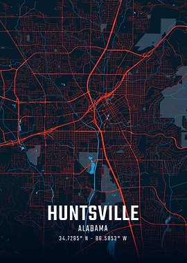 Huntsville Alabama City Map