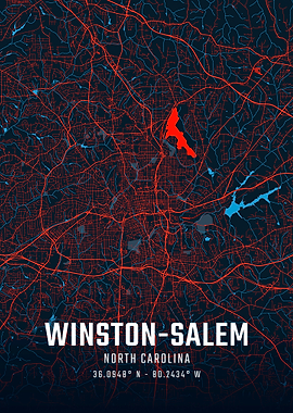 Winston-Salem City Map