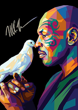 Mike Tyson with Dove Pop Art