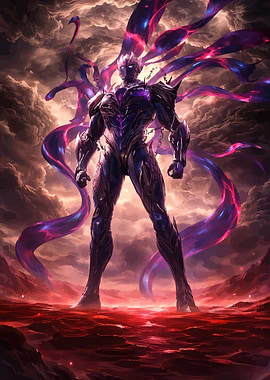 Dark Warrior with Cosmic Energy