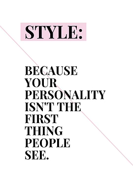 Style quote about personality