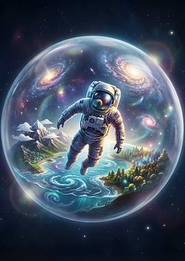 Astronaut in a Cosmic Bubble