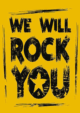 We Will Rock You Text Art