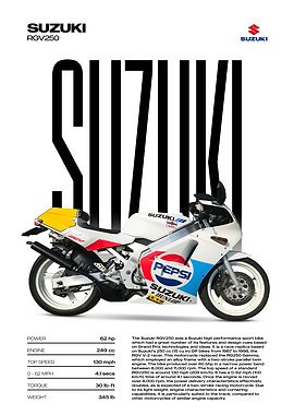Suzuki RGV250 Motorcycle Poster