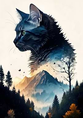 Cat Mountain Landscape Forest Nature