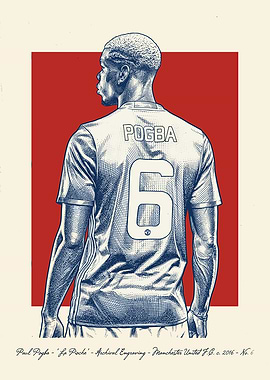 Paul Pogba Manchester United Engraving
